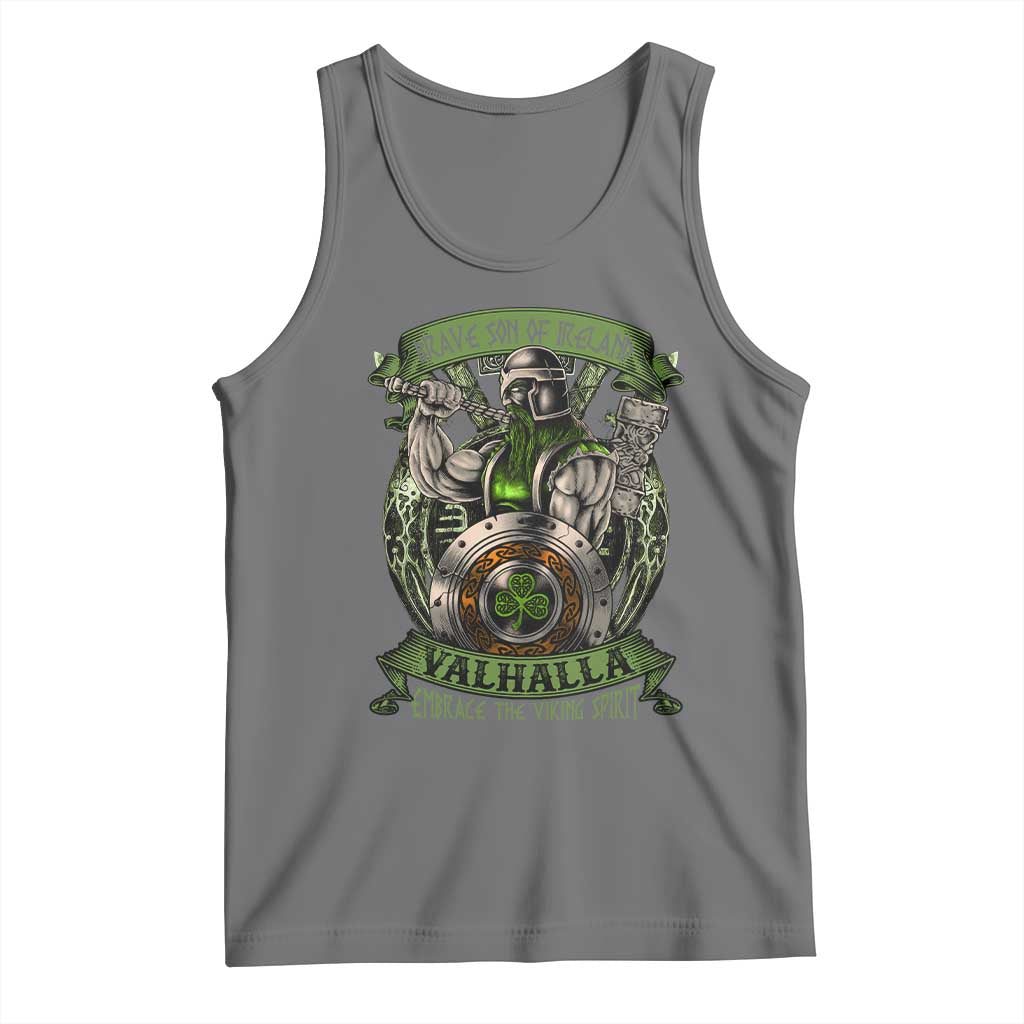Irish Viking Tank Top Brave Son Of Ireland Valhalla Embrace The Viking Spirit