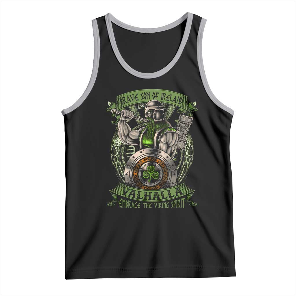 Irish Viking Tank Top Brave Son Of Ireland Valhalla Embrace The Viking Spirit
