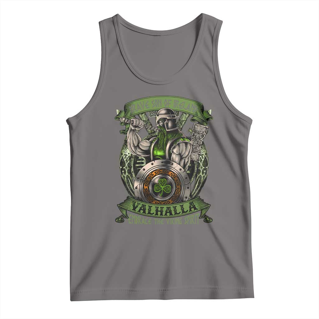 Irish Viking Tank Top Brave Son Of Ireland Valhalla Embrace The Viking Spirit