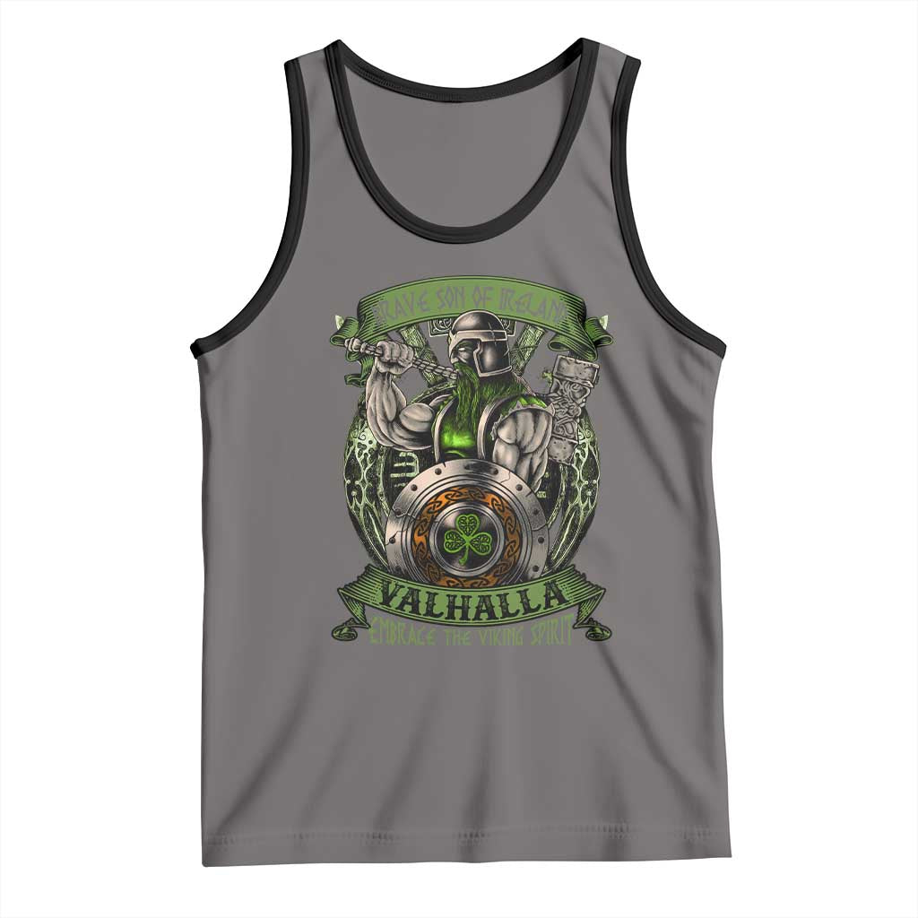 Irish Viking Tank Top Brave Son Of Ireland Valhalla Embrace The Viking Spirit