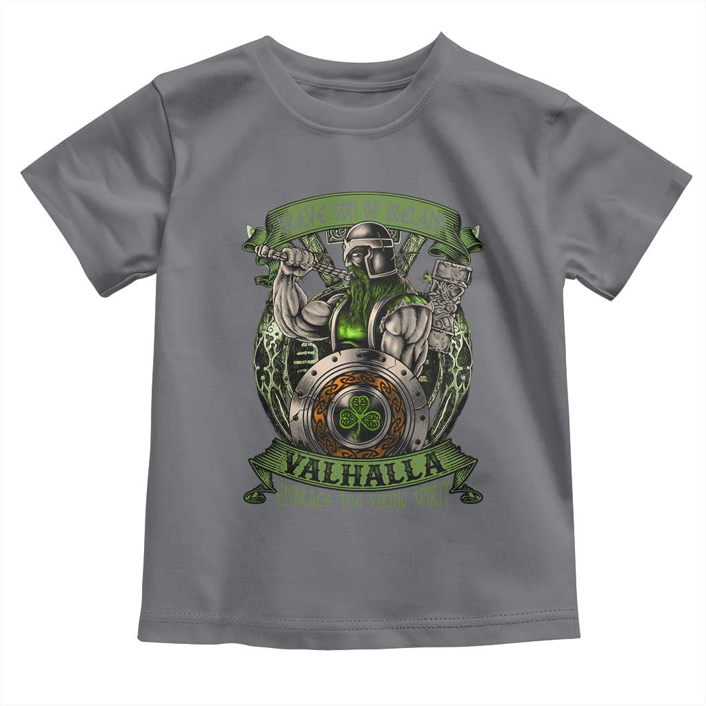 Irish Viking Toddler T Shirt Brave Son Of Ireland Valhalla Embrace The Viking Spirit