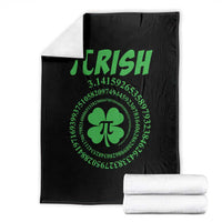 Funny St Patricks Day Pi Symbol Lover Throw Blanket Pirish 3,14 Pi Number Shamrock