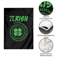 Funny St Patricks Day Pi Symbol Lover Garden Flag Pirish 3,14 Pi Number Shamrock