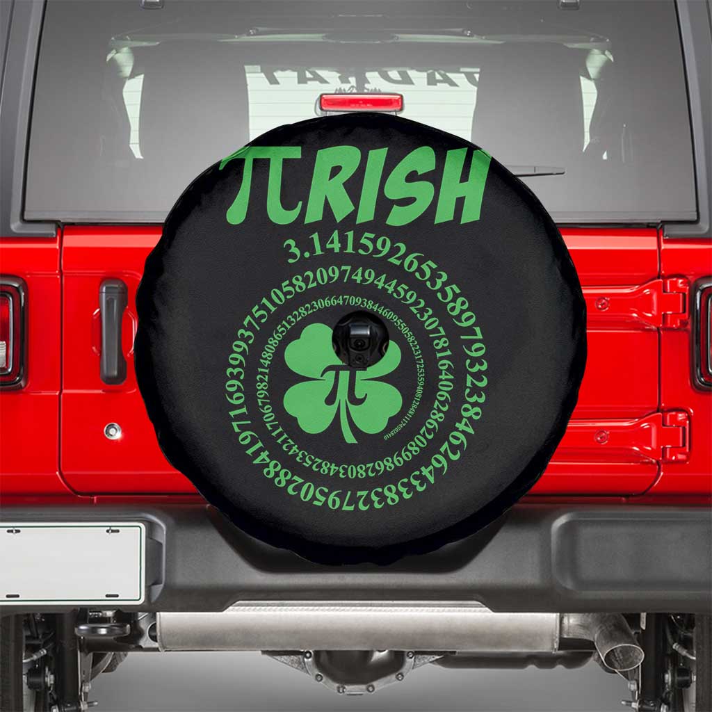 Funny St Patricks Day Pi Symbol Lover Spare Tire Cover Pirish 3,14 Pi Number Shamrock