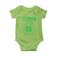 Funny St Patricks Day Pi Symbol Lover Baby Onesie Pirish 3,14 Pi Number Shamrock
