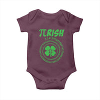 Funny St Patricks Day Pi Symbol Lover Baby Onesie Pirish 3,14 Pi Number Shamrock
