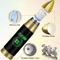 Funny St Patricks Day Pi Symbol Lover Bullet Tumbler Pirish 3,14 Pi Number Shamrock