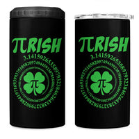 Funny St Patricks Day Pi Symbol Lover 4 in 1 Can Cooler Tumbler Pirish 3,14 Pi Number Shamrock