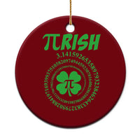 Funny St Patricks Day Pi Symbol Lover Ceramic Ornament Pirish 3,14 Pi Number Shamrock