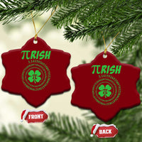Funny St Patricks Day Pi Symbol Lover Ceramic Ornament Pirish 3,14 Pi Number Shamrock