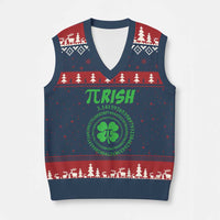 Funny St Patricks Day Pi Symbol Lover V-Neck Knit Sweater Vest Pirish 3,14 Pi Number Shamrock