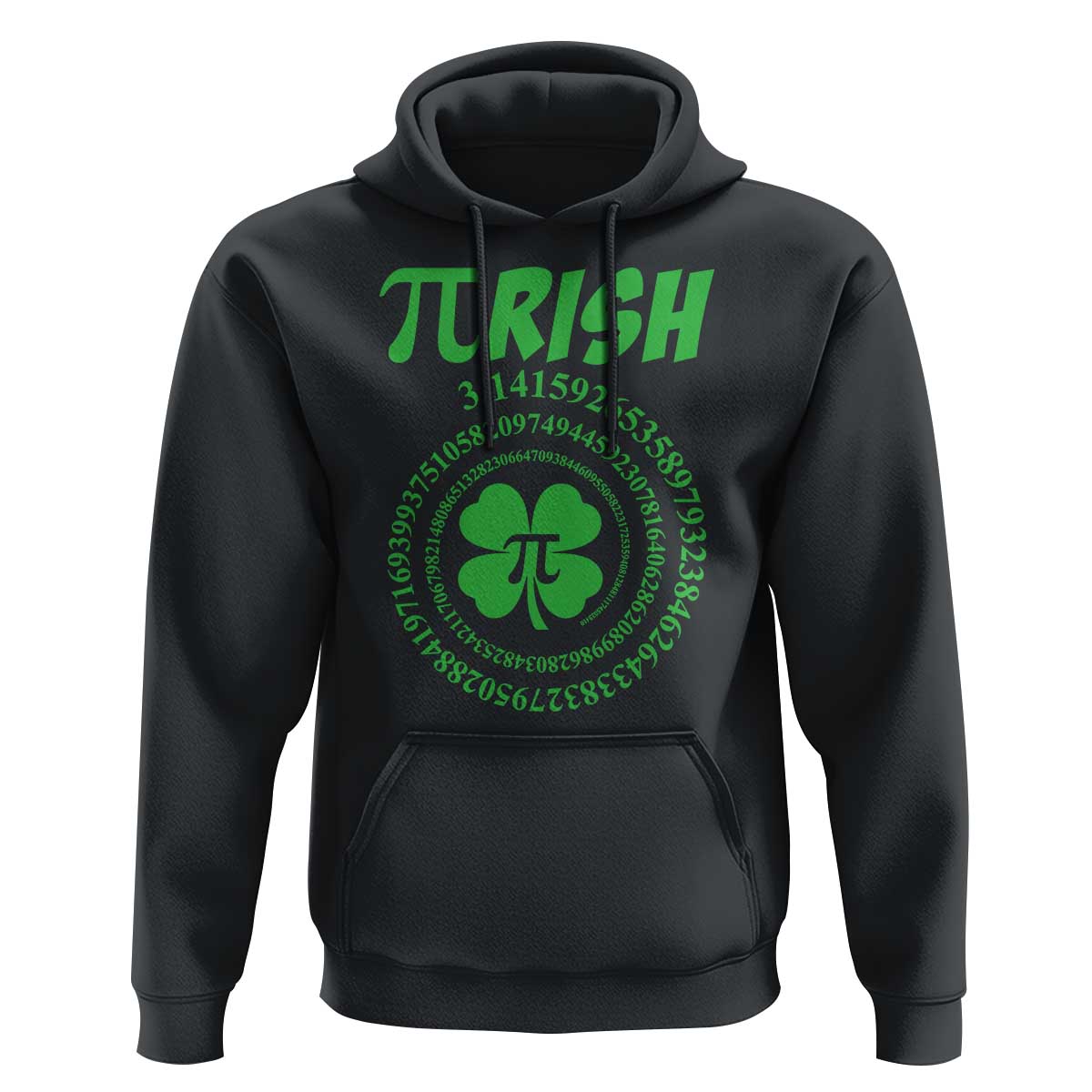 Funny St Patricks Day Pi Symbol Lover Hoodie Pirish 3,14 Pi Number Shamrock