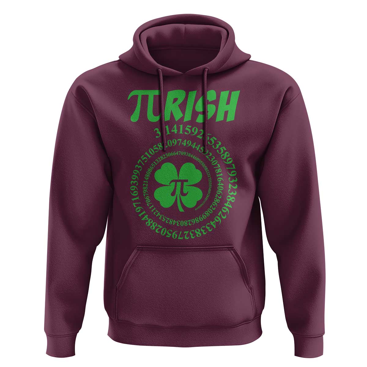 Funny St Patricks Day Pi Symbol Lover Hoodie Pirish 3,14 Pi Number Shamrock
