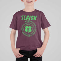 Funny St Patricks Day Pi Symbol Lover T Shirt For Kid Pirish 3,14 Pi Number Shamrock