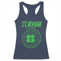 Funny St Patricks Day Pi Symbol Lover Racerback Tank Top Pirish 3,14 Pi Number Shamrock