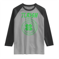 Funny St Patricks Day Pi Symbol Lover Raglan Shirt Pirish 3,14 Pi Number Shamrock