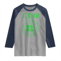 Funny St Patricks Day Pi Symbol Lover Raglan Shirt Pirish 3,14 Pi Number Shamrock