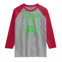 Funny St Patricks Day Pi Symbol Lover Raglan Shirt Pirish 3,14 Pi Number Shamrock