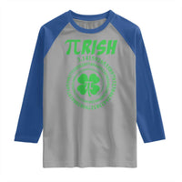 Funny St Patricks Day Pi Symbol Lover Raglan Shirt Pirish 3,14 Pi Number Shamrock