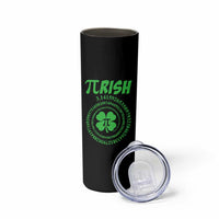 Funny St Patricks Day Pi Symbol Lover Skinny Tumbler Pirish 3,14 Pi Number Shamrock