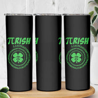 Funny St Patricks Day Pi Symbol Lover Skinny Tumbler Pirish 3,14 Pi Number Shamrock