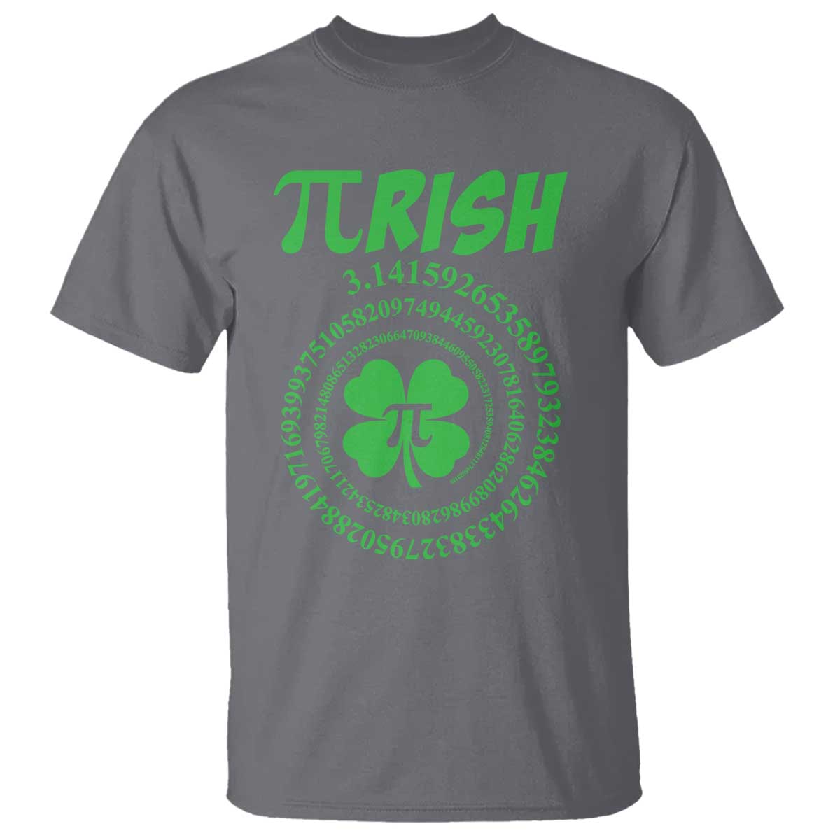 Funny St Patricks Day Pi Symbol Lover T Shirt Pirish 3,14 Pi Number Shamrock