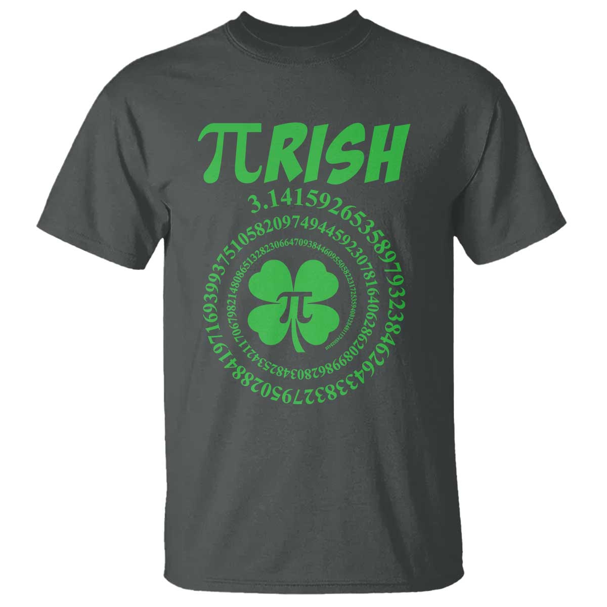 Funny St Patricks Day Pi Symbol Lover T Shirt Pirish 3,14 Pi Number Shamrock