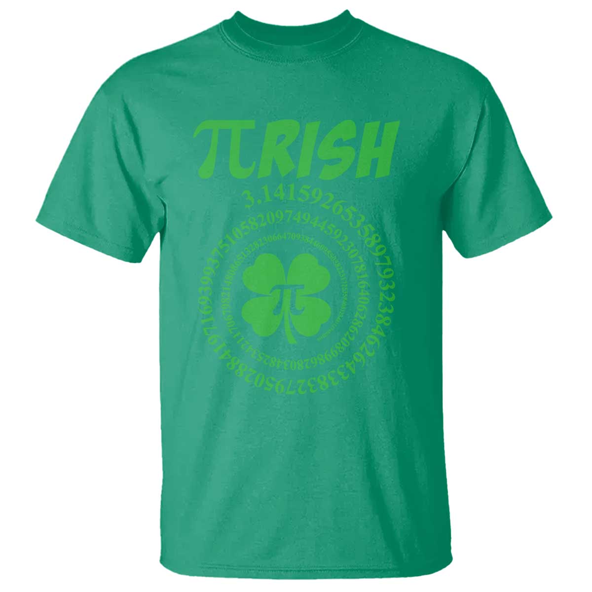 Funny St Patricks Day Pi Symbol Lover T Shirt Pirish 3,14 Pi Number Shamrock