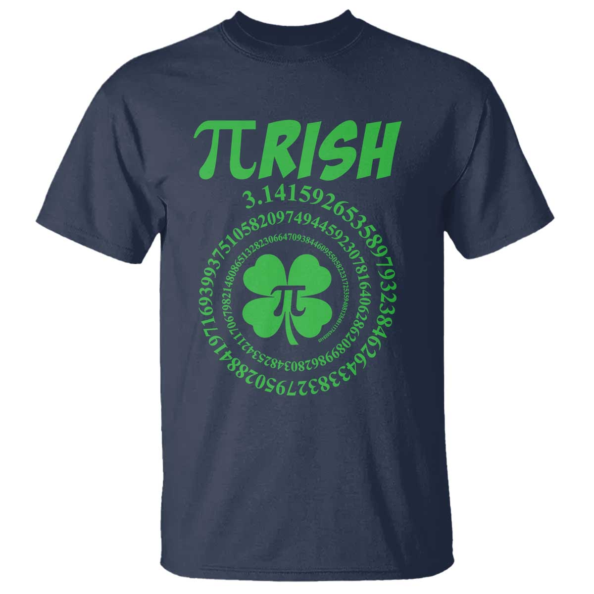 Funny St Patricks Day Pi Symbol Lover T Shirt Pirish 3,14 Pi Number Shamrock