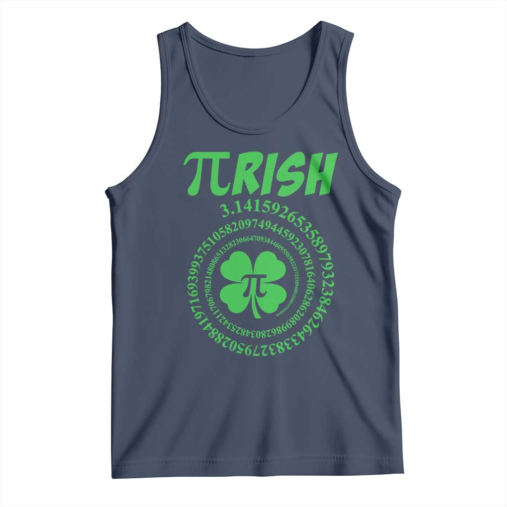 Funny St Patricks Day Pi Symbol Lover Tank Top Pirish 3,14 Pi Number Shamrock