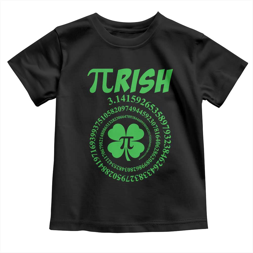 Funny St Patricks Day Pi Symbol Lover Toddler T Shirt Pirish 3,14 Pi Number Shamrock