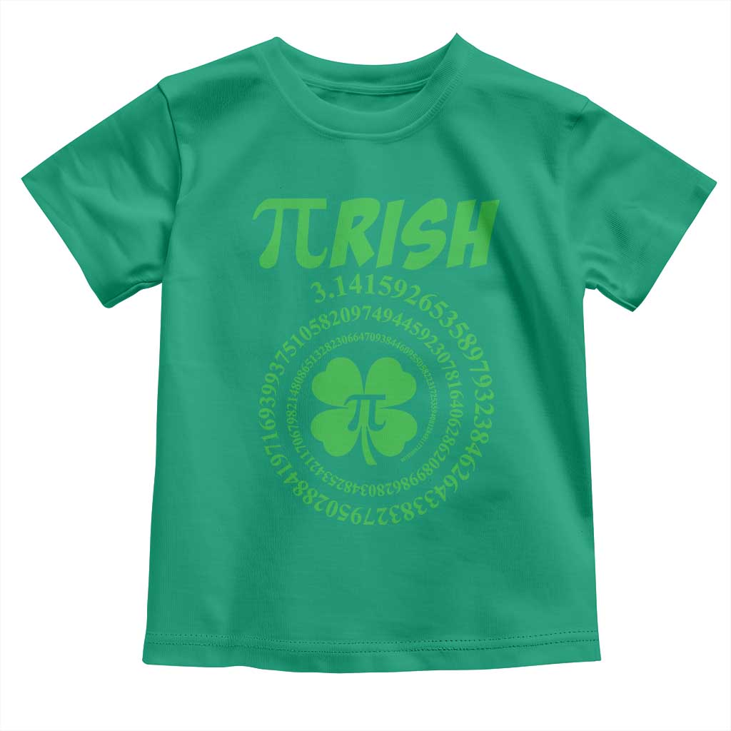 Funny St Patricks Day Pi Symbol Lover Toddler T Shirt Pirish 3,14 Pi Number Shamrock
