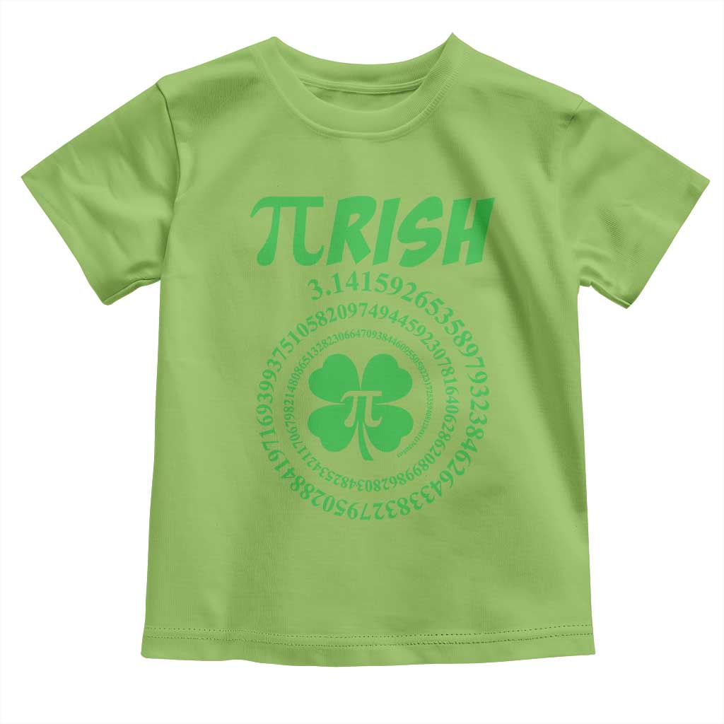 Funny St Patricks Day Pi Symbol Lover Toddler T Shirt Pirish 3,14 Pi Number Shamrock
