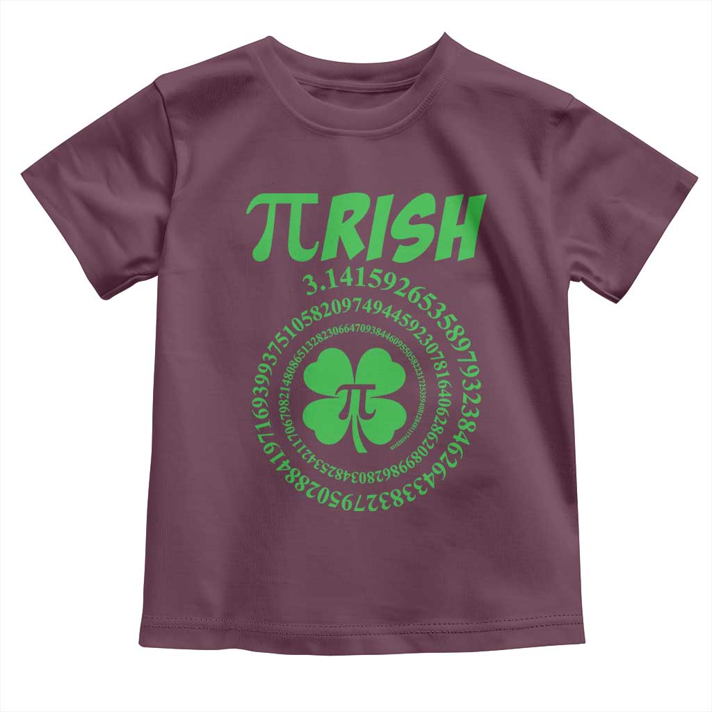 Funny St Patricks Day Pi Symbol Lover Toddler T Shirt Pirish 3,14 Pi Number Shamrock