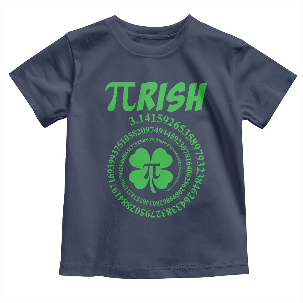 Funny St Patricks Day Pi Symbol Lover Toddler T Shirt Pirish 3,14 Pi Number Shamrock