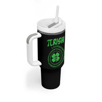 Funny St Patricks Day Pi Symbol Lover Tumbler With Handle Pirish 3,14 Pi Number Shamrock