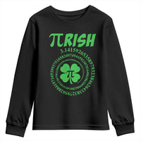 Funny St Patricks Day Pi Symbol Lover Youth Sweatshirt Pirish 3,14 Pi Number Shamrock