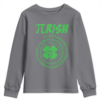 Funny St Patricks Day Pi Symbol Lover Youth Sweatshirt Pirish 3,14 Pi Number Shamrock