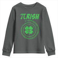Funny St Patricks Day Pi Symbol Lover Youth Sweatshirt Pirish 3,14 Pi Number Shamrock