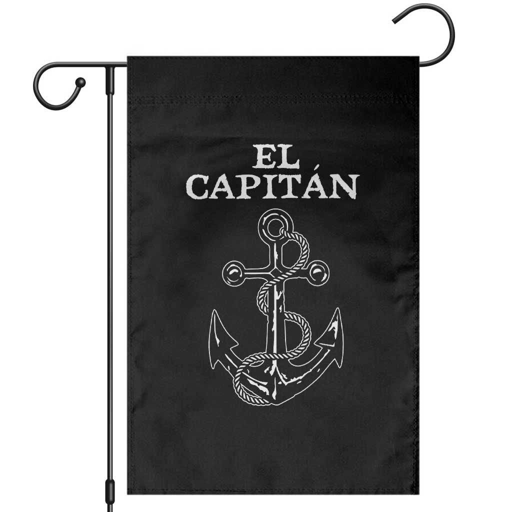 El Capitan Boating Captain Garden Flag Funny Boat Sailing Vintage Anchor
