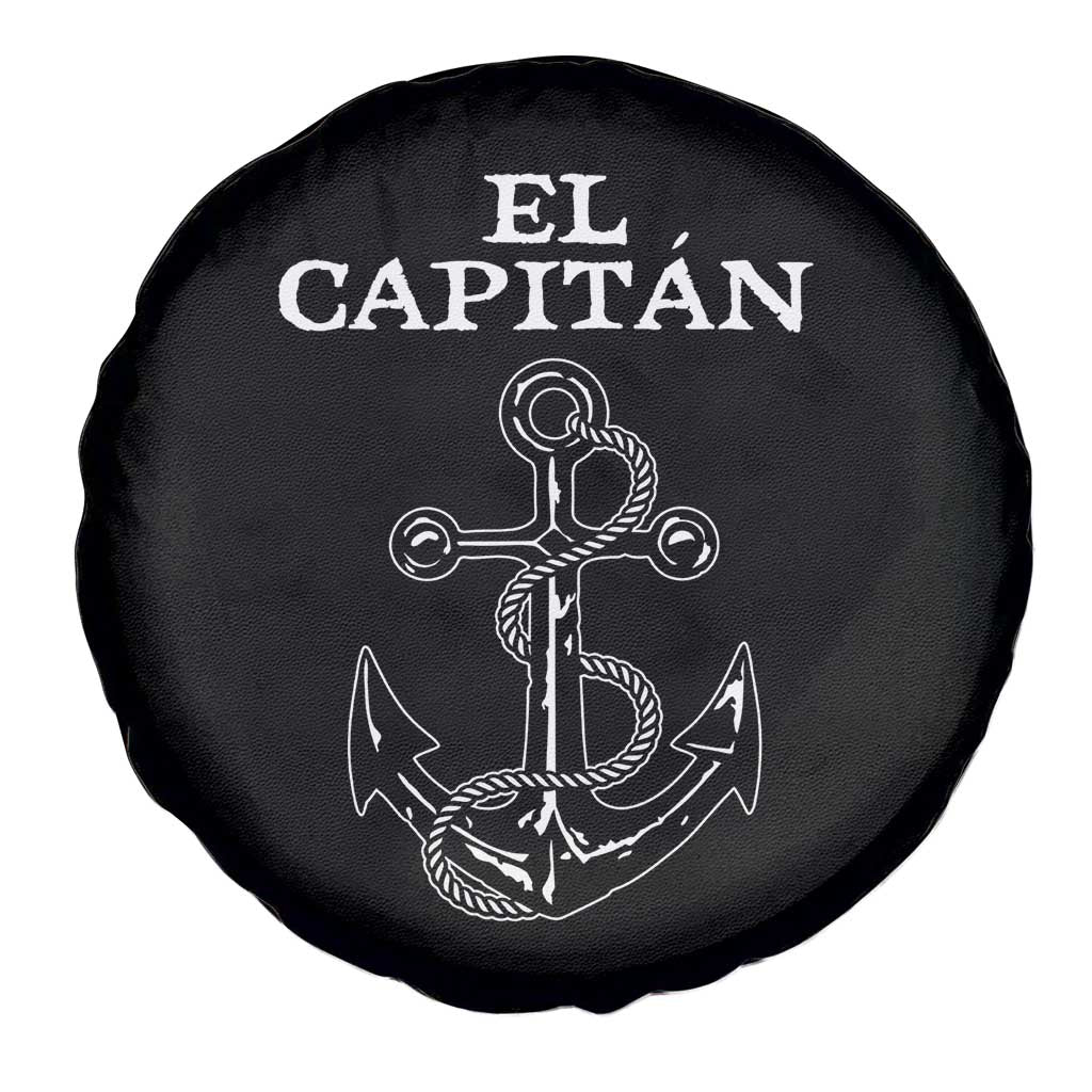 El Capitan Boating Captain Spare Tire Cover Funny Boat Sailing Vintage Anchor