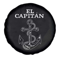 El Capitan Boating Captain Spare Tire Cover Funny Boat Sailing Vintage Anchor