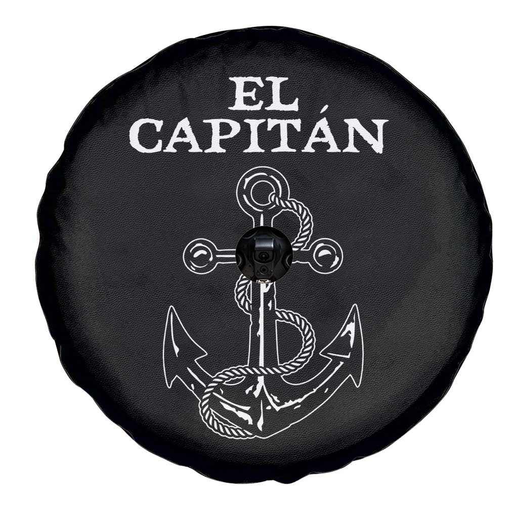 El Capitan Boating Captain Spare Tire Cover Funny Boat Sailing Vintage Anchor