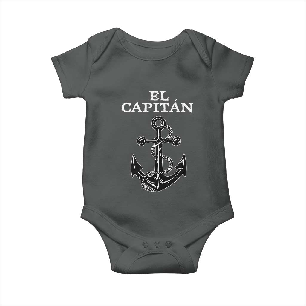 El Capitan Boating Captain Baby Onesie Funny Boat Sailing Vintage Anchor