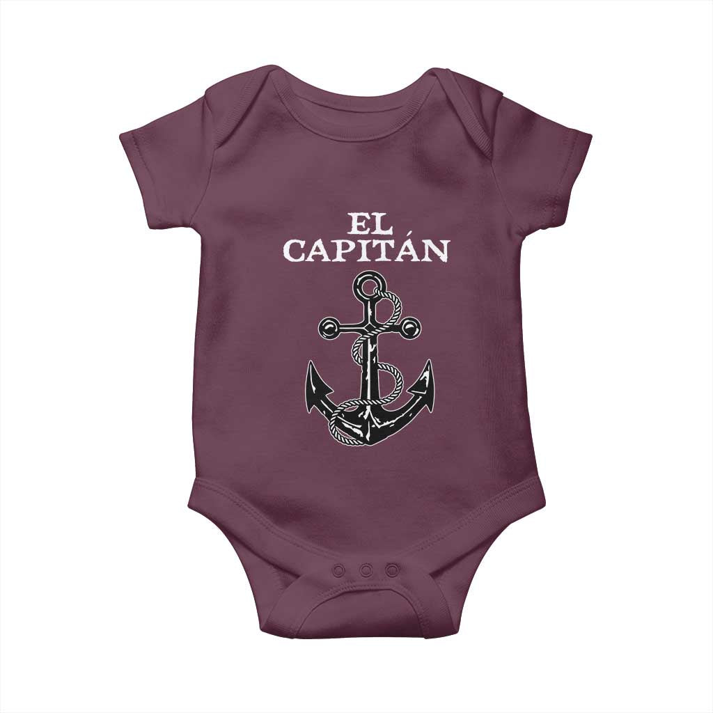 El Capitan Boating Captain Baby Onesie Funny Boat Sailing Vintage Anchor