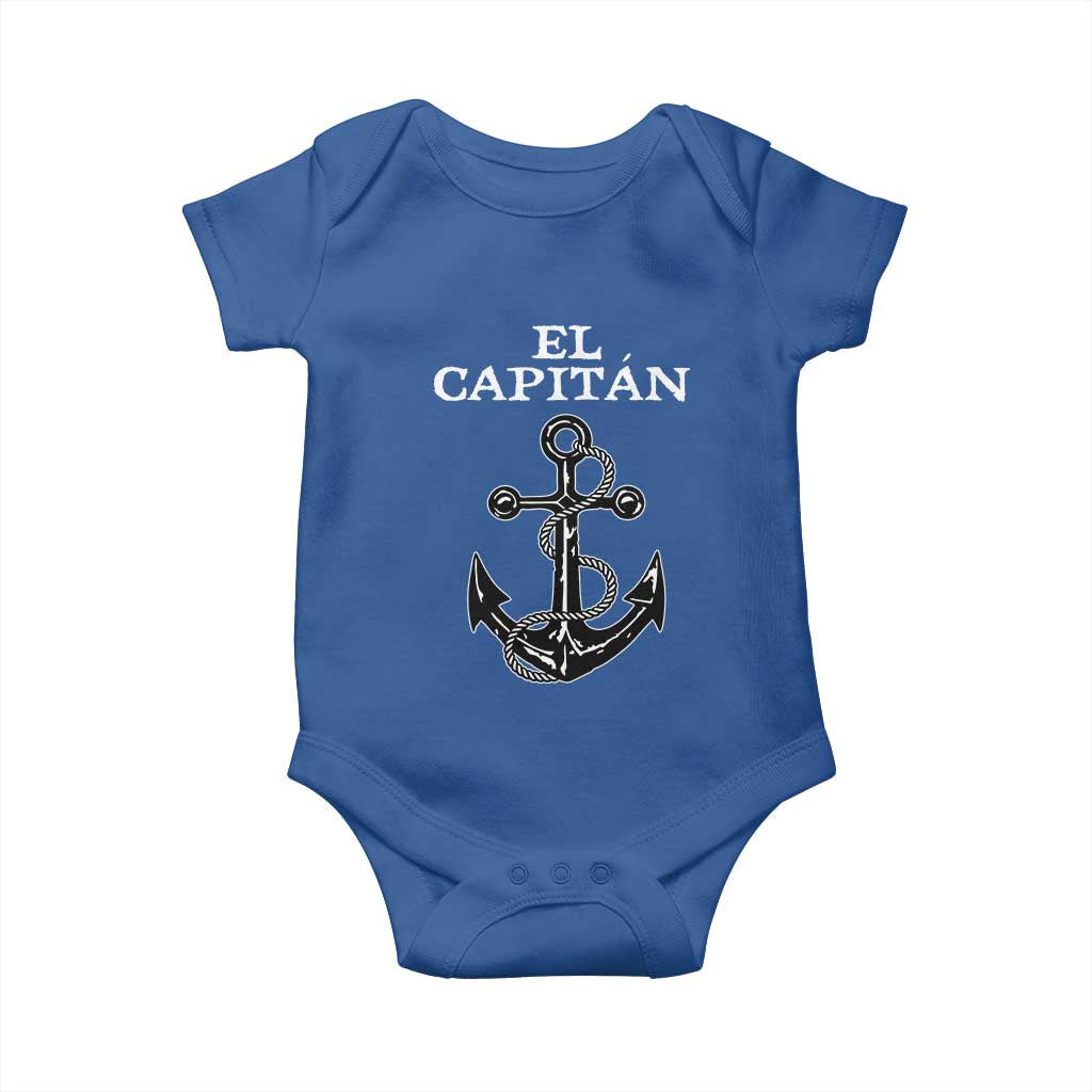 El Capitan Boating Captain Baby Onesie Funny Boat Sailing Vintage Anchor