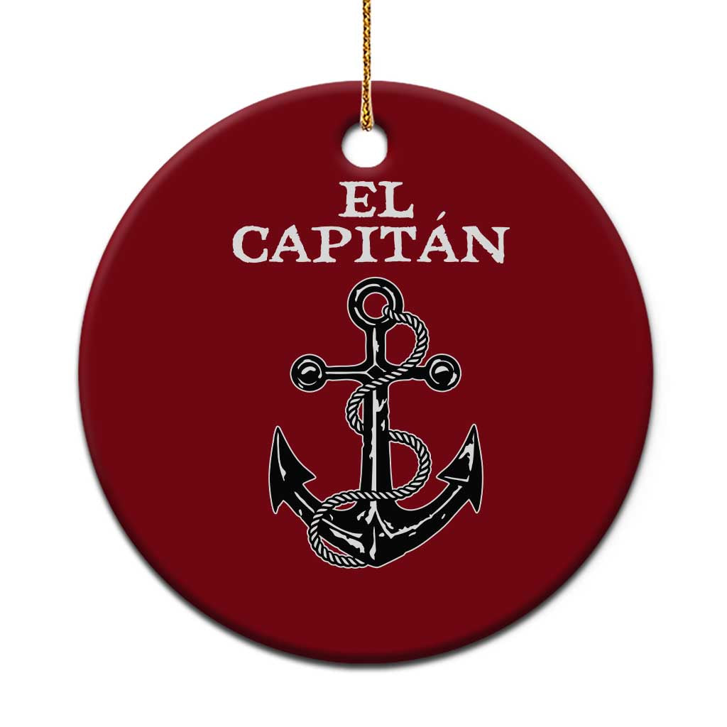 El Capitan Boating Captain Ceramic Ornament Funny Boat Sailing Vintage Anchor