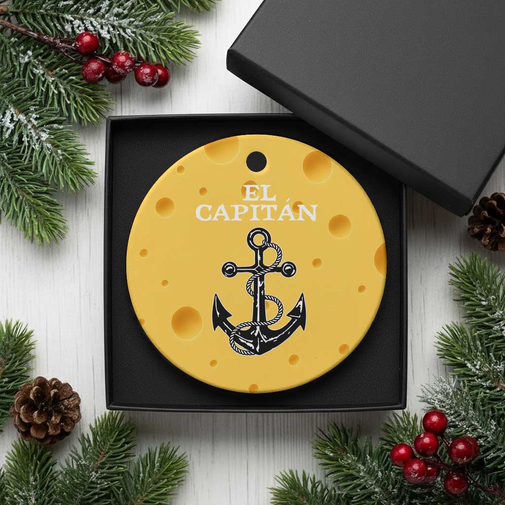 El Capitan Boating Captain Ceramic Ornament Funny Boat Sailing Vintage Anchor