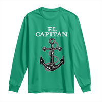 El Capitan Boating Captain Long Sleeve Shirt Funny Boat Sailing Vintage Anchor