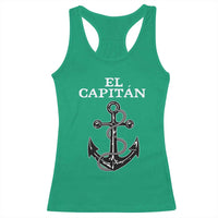 El Capitan Boating Captain Racerback Tank Top Funny Boat Sailing Vintage Anchor